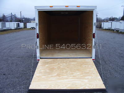 7 x 16 enclosed cargo motorcycle utility trailer