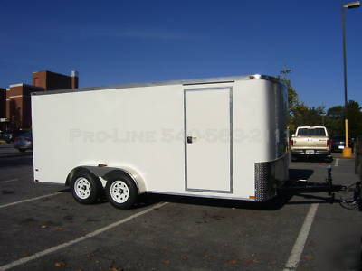 7 x 16 enclosed cargo motorcycle utility trailer