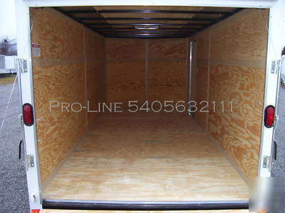 7 x 16 enclosed cargo motorcycle utility trailer