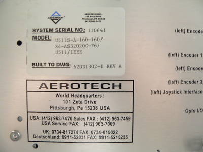 Aerotech unidex 511 - version 5.09