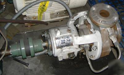 Durco mark iii 3X2X6 s/s centrifugal pump, 7.5 hp 