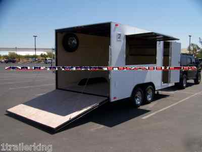 Enclosed motorcycle utv atv toy hauler camping trailer