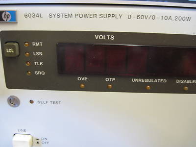 Hp 6034L supply 0-60V 0-10A load tested 60 day warranty