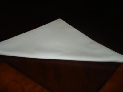 New 25 white tablecloth napkins banquet dinner catering