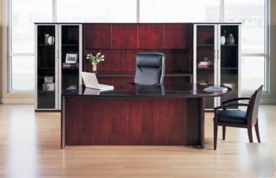 New 5PC all wood executive office desk set, #tf-cor-D1