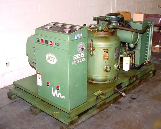 60HP joy twistair iii 265 air compressor, 14662 hrs on