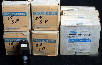 Crouse-hinds breaker 1 pole 20 amp lightly used MP120