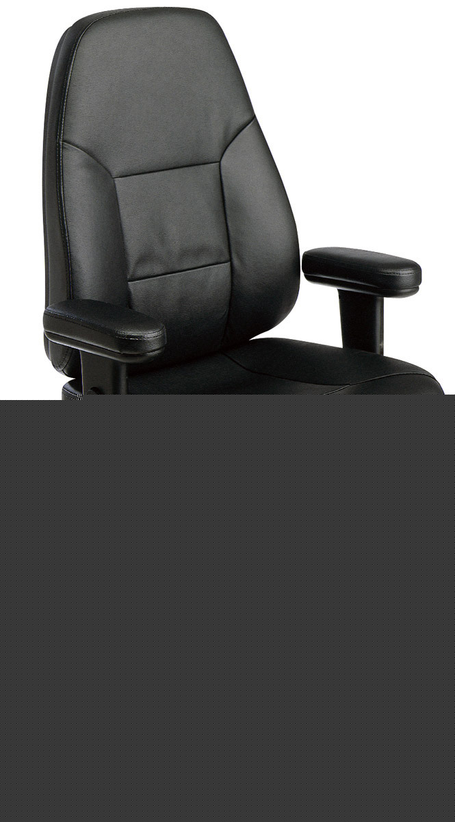 Ergonomic high back leather manager office black chair