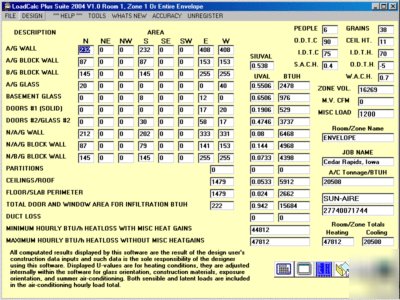 Hvac loadcalc plus 2010 load calculation software 