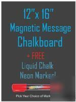 Magnetic refridgerator chalkboard w marker 12