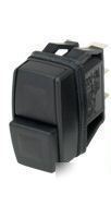2 x spdt black/black rocker switch 10A train switches