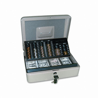 3-in-1 cash steel security box key lock pebble beige