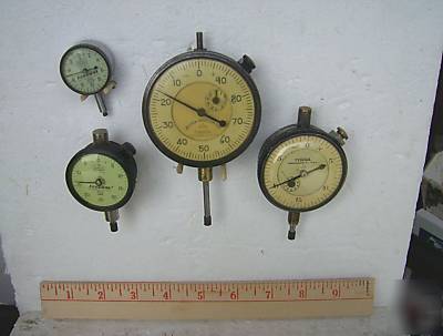 4 federal jeweled indicators, working, 4 diff sizes