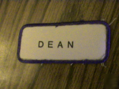 Dean,personal name,co.work,business,emblem patch