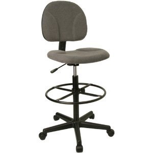 Ergonomic multi function drafting stool gray fabric