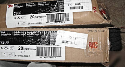 Lot 10 pcs 3M 7200 black stripper floor pads 20