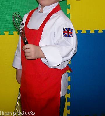 Lot of 3 kids coat chef jacket +hat+flag+apron gift 