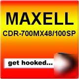 Maxell cdr 700MX48 100SP 48X cd r 700 100 spindle write