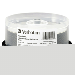 Verbatim 95123 -20PK dvd+r dl 2.4X 8.5GB 