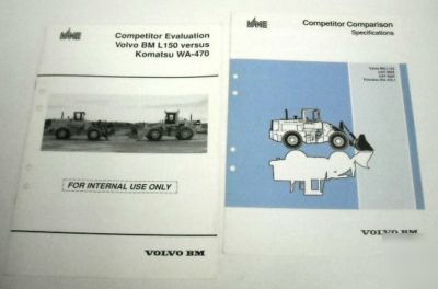 Vme 1991 volvo bm l 150 vs. komatsu wa 470 brochure lot