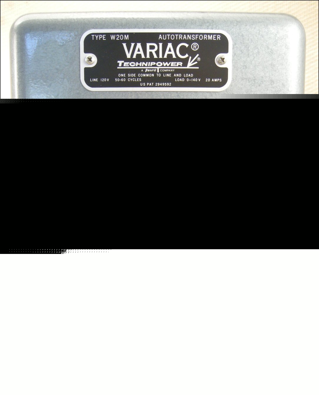 Variac 20A, W20M, technipower, super clean