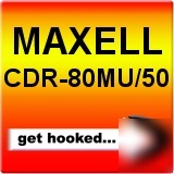 Maxell cdr 80MU 50 cd r 80 music pack 32X spindle 700MB