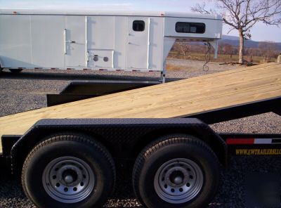 New 2010 20' tilt bed gooseneck lowboy trailers 