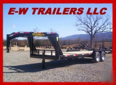 New 2010 20' tilt bed gooseneck lowboy trailers 