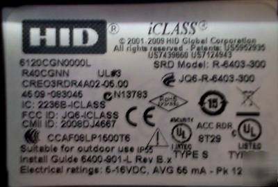 New hid/lenel R40 iclass reader --- 