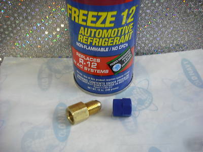 R12 to freeze 12 w/depressor on R12 side & valve core