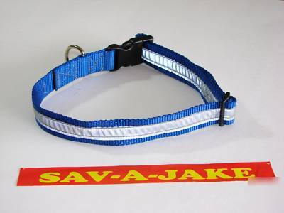 Firefighter/usar k-9 reflective dog collar sav-a-jake