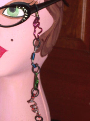 Handmade eyeglass chain holder necklace... ooak