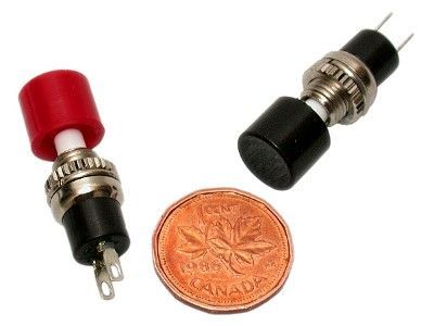 Mini push button large cap panel switch spst n/o 1.5A