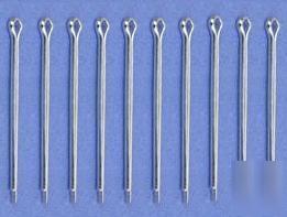 New lot (10) medium steel 1/8'' x 1 1/4'' cotter pins ( )