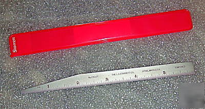 New starrett # C310T-6 / 6â€ steel rule w/ tapered end â€“ 