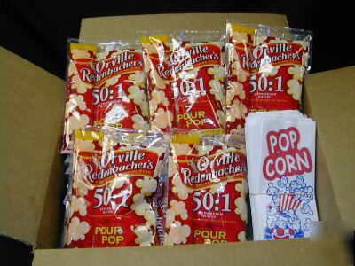 Orville pop& pour kit *plus 100 popcorn bags*