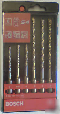 6PC bosch sds plus S4 hammer drill bit set 2607019113