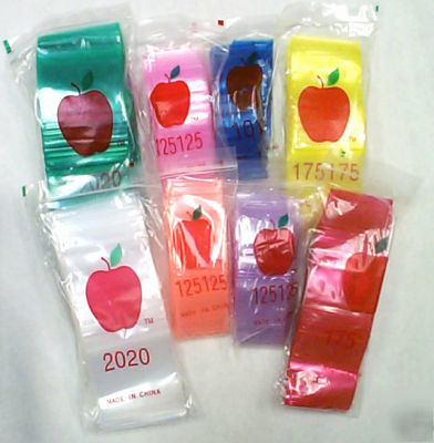 Apple bags baggies ziplock empties 1000 bags size 5858