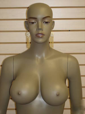 Brown black busty female mannequin sy-0101 / with wig
