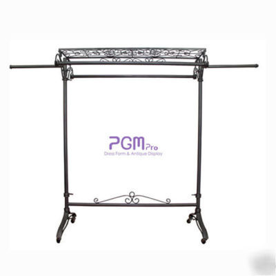 Garment clothing rolling racks store display fixtures