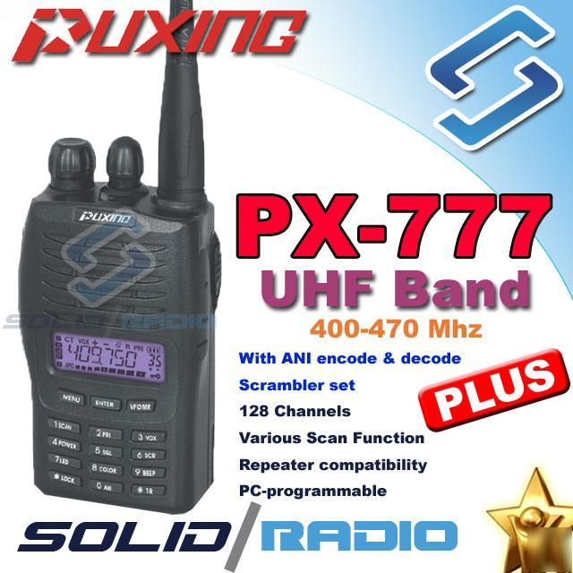 New puxing px-777 plus uhf 400-470MHZ w/scr + earpiece