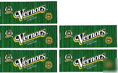 Vernors ginger ale soda small 5 vending flavor labels