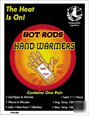 Wise hot rod hand warmers 5 packets winter heat pack