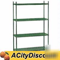 Titan green epoxy wire shelving unit 18 x 48 x 74