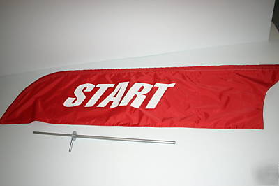 Custom advertising flag-banner 8 ft with extension 