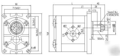 Hydraulic gear pump- pompe hydraulique, hydraulik pumpe