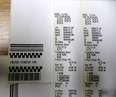 Sato printer CL412E thermal barcode label printer used.