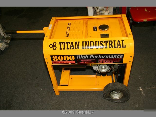 Titan industrial 8000 portable gas generator super nice