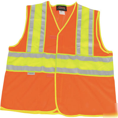 X-treme hi-viz dot style vest class 2 orange l/xl