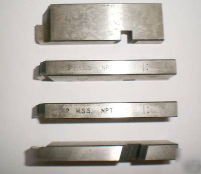 New right hand rh pipe threader dies set 1/8 h.s.s. npt